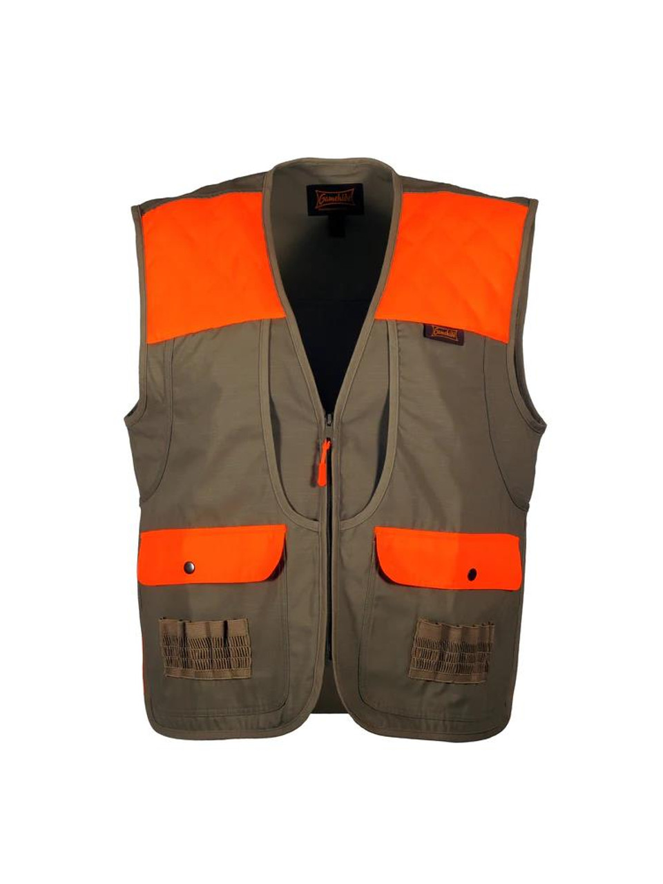 Gamehide Shelterbelt Upland Khaki Blaze Orange Vest #38B Gamehide Shelterbelt Upland Khaki Blaze Orange Vest #38B