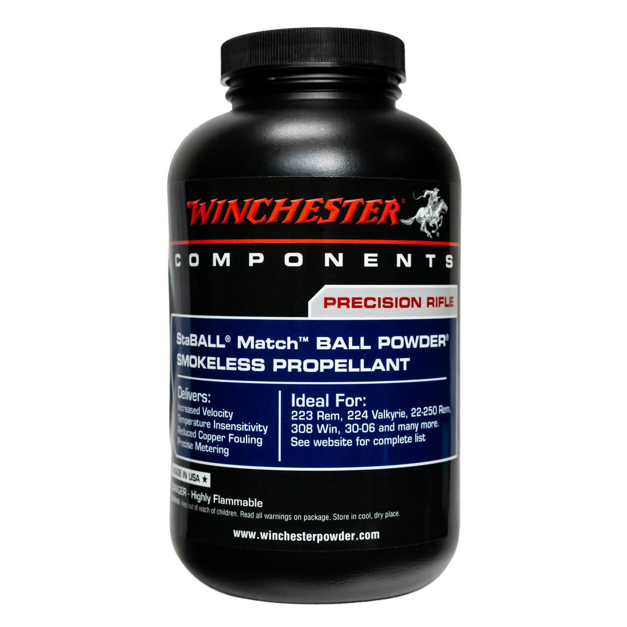 Winchester StaBall Match Ball Powder Smokeless Propellant 1LB