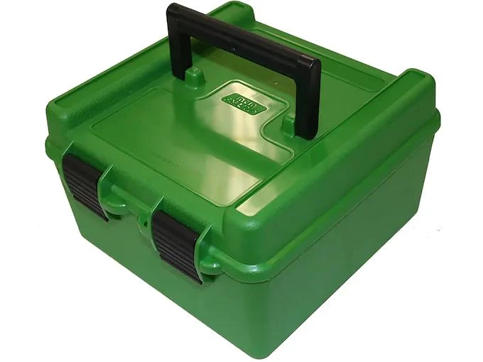 MTM Deluxe Flip-Top Ammo Box with Handle 7mm Winchester Short Magnum (WSM) to 470 Capstick 100-Round Plastic