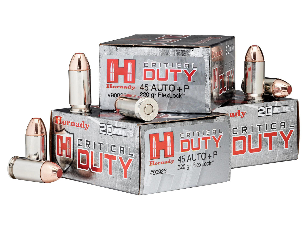 Hornady Critical Duty 45 ACP +P 220 Grain FlexLock Box of 20 #90926 Hornady Critical Duty 45 ACP +P 220 Grain FlexLock Box of 20 #90926