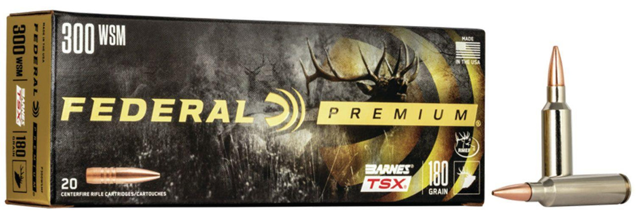 Federal Premium 300 WSM Barnes TSX 180gr #P300WSMF 20 Rounds