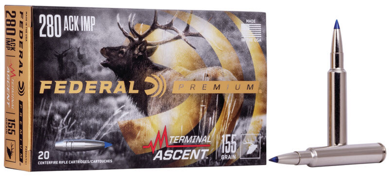 Federal Premium Terminal Ascent 280 Ackley Improved 155gr #P280AITA1 20 Rounds