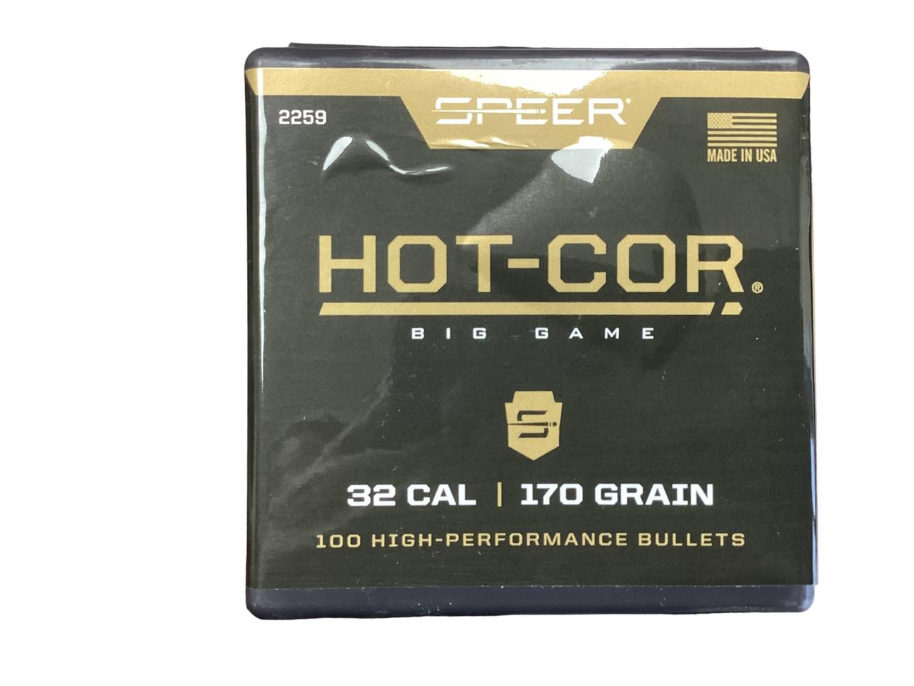 Speer Hot-Cor .32cal 170gr SPFN Bullet #2259 (1-100 ct Box)