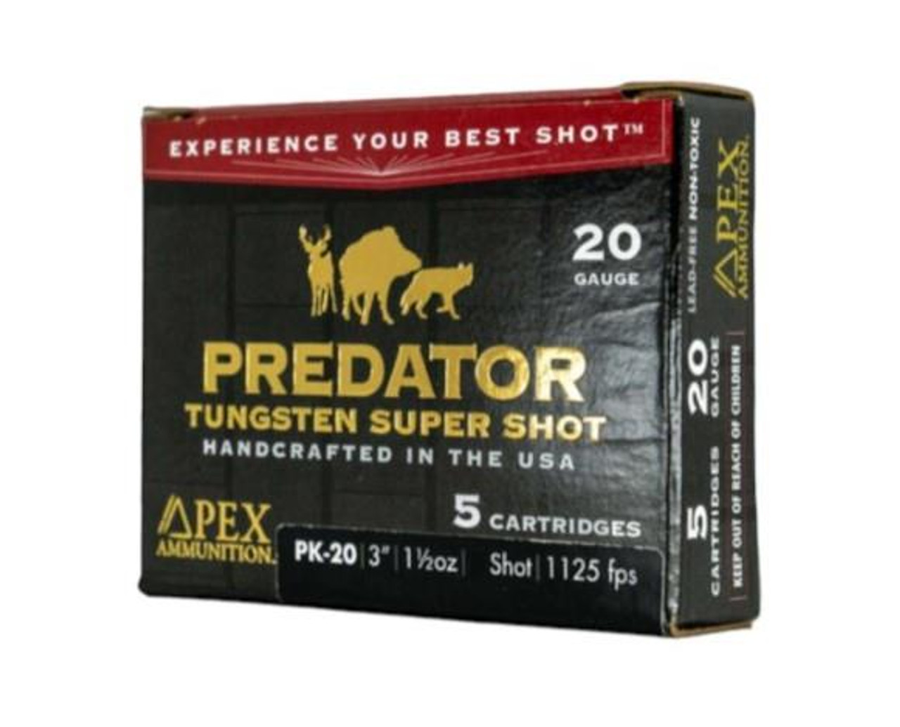 Apex Predator TSS 20 GA 3" 1-1/2 oz. #2 Shot #PK-20 5 Rounds