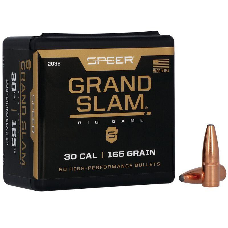 Speer .308 Cal 165gr Grand Slam Rifle Bullets #2038 (1-50 ct box)