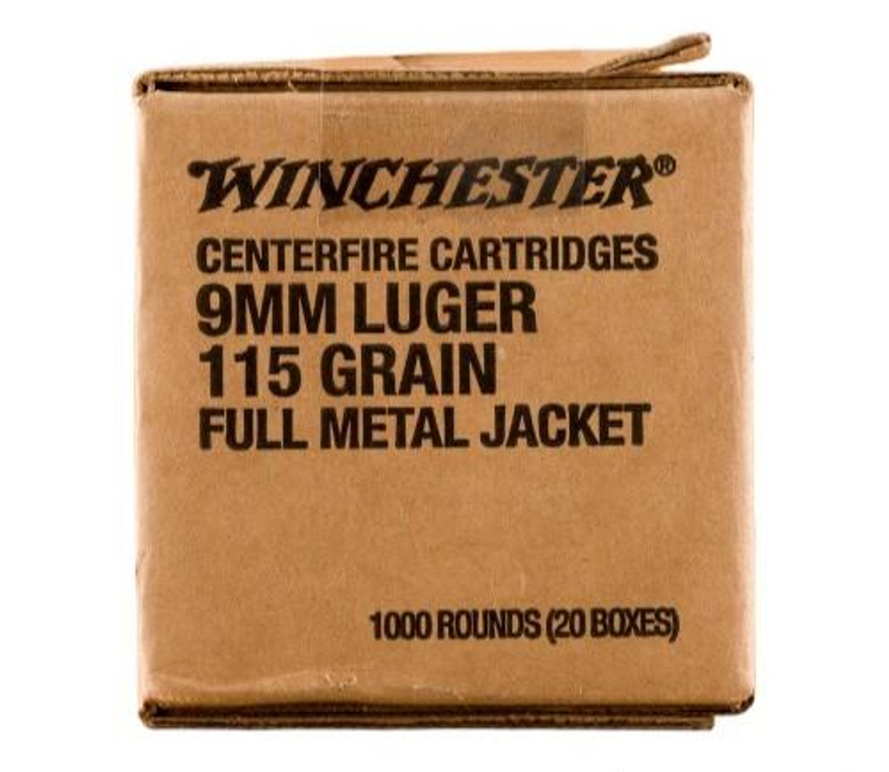 Winchester USA Target 9MM 115gr FMJ #W9MM50-Case 1,000 Round Case Winchester USA Target 9MM 115gr FMJ #W9MM50-Case 1,000 Round Case