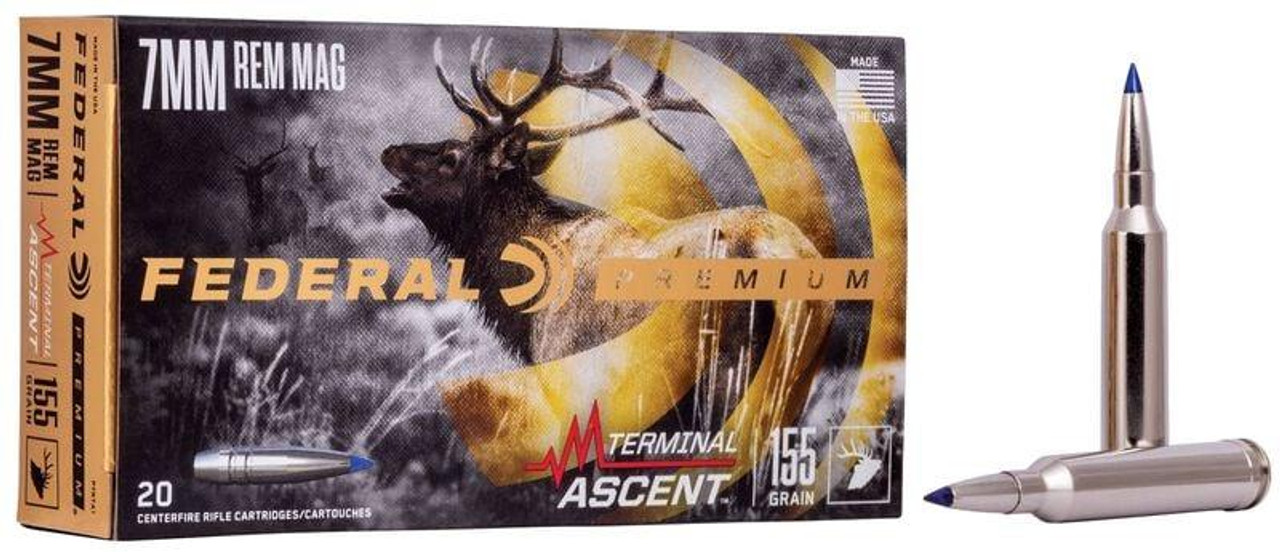Federal Premium Terminal Ascent 7MM Rem Mag 155gr #P7RTA1 20 Rounds Federal Premium Terminal Ascent 7MM Rem Mag 155gr #P7RTA1 20 Rounds