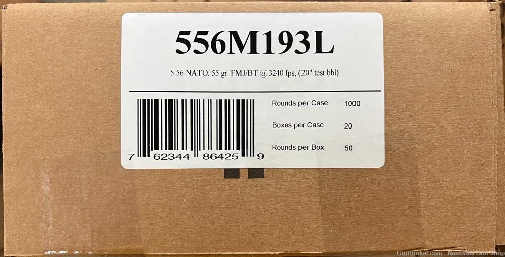 Fiocchi Range Dynamics 5.56 Nato FMJ #556M193L 1,000 Round Case