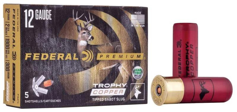 Federal Premium 12ga 300gr Trophy Copper Sabot Slug #P152 FT 5 Rounds
