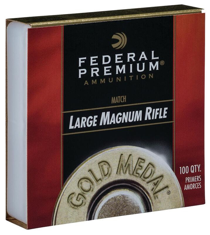 Federal Premium Gold Medal Large Rifle Magnum Match Primers #215M Box of 100 (1 Tray of 100)