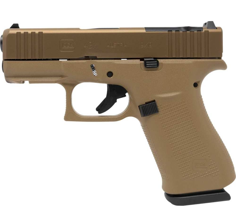 Glock 43x Coyote Brown 9mm MOS #PX435Z201FRMOSK