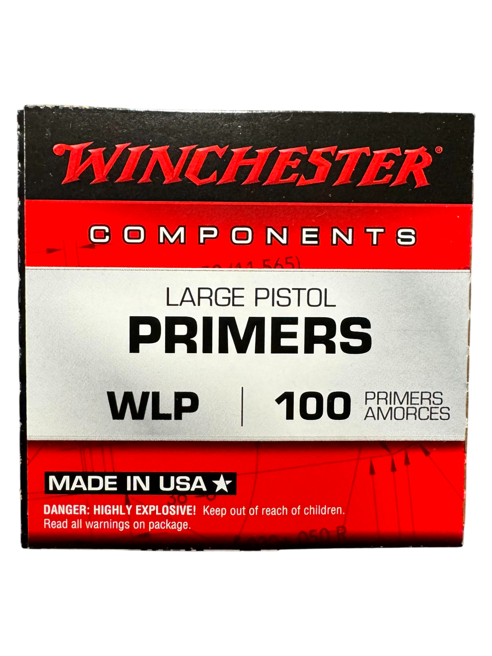 Winchester Large Pistol Primers #7 Box of 100 (1 Tray of 100)