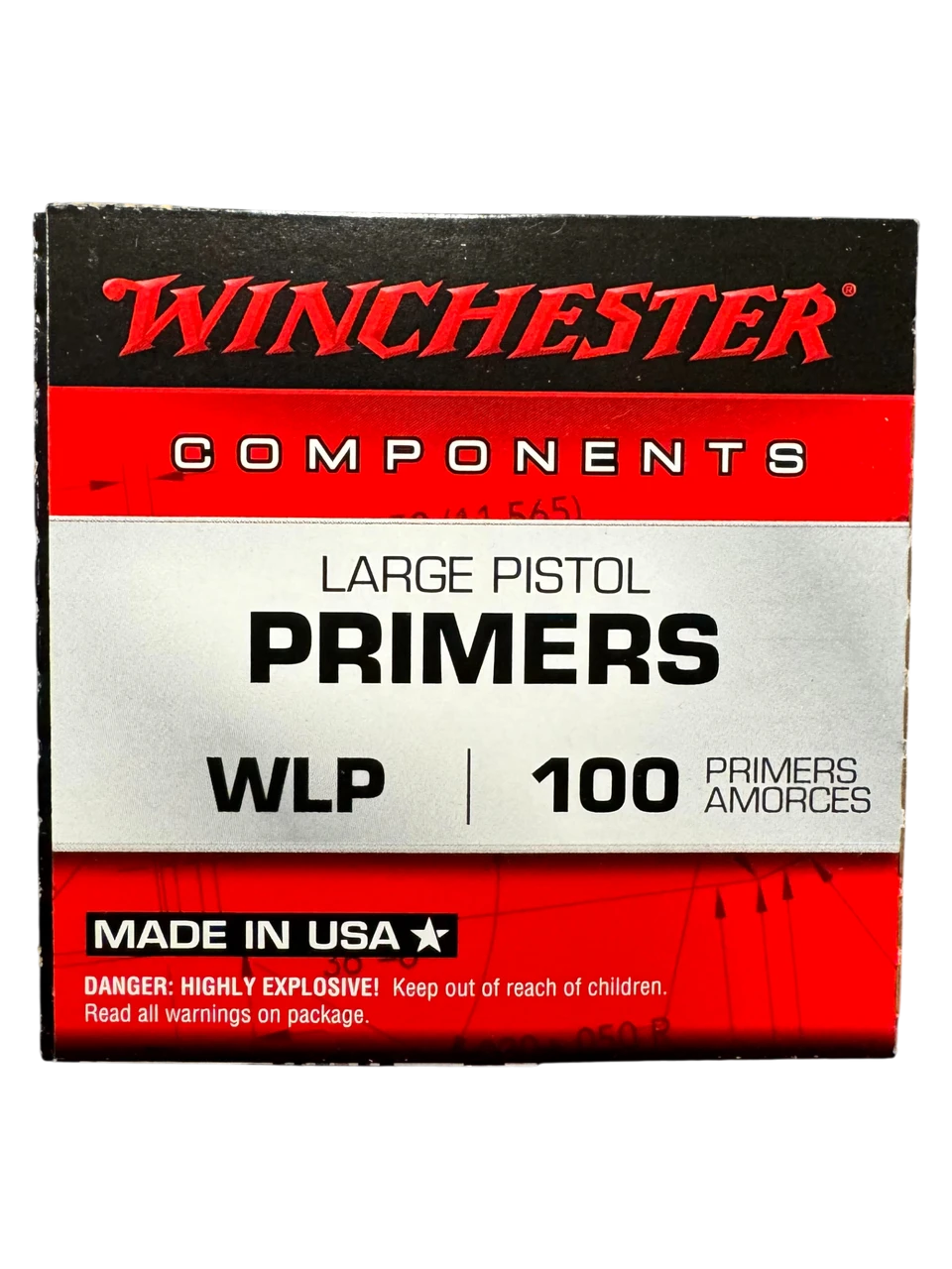 Winchester Large Pistol Primers #7 Box of 100 (1 Tray of 100)