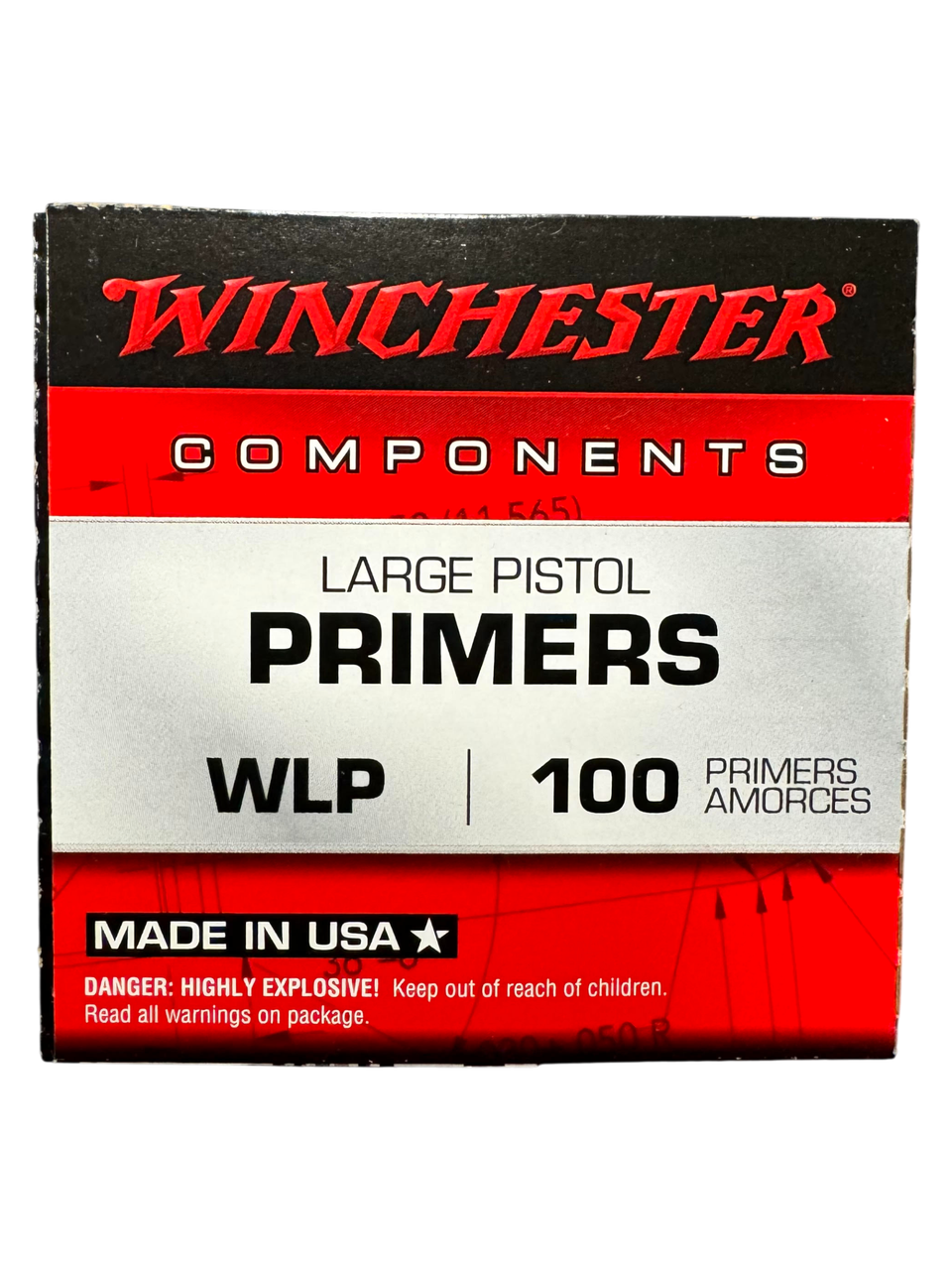 Winchester Large Pistol Primers #7 Box of 100 (1 Tray of 100)