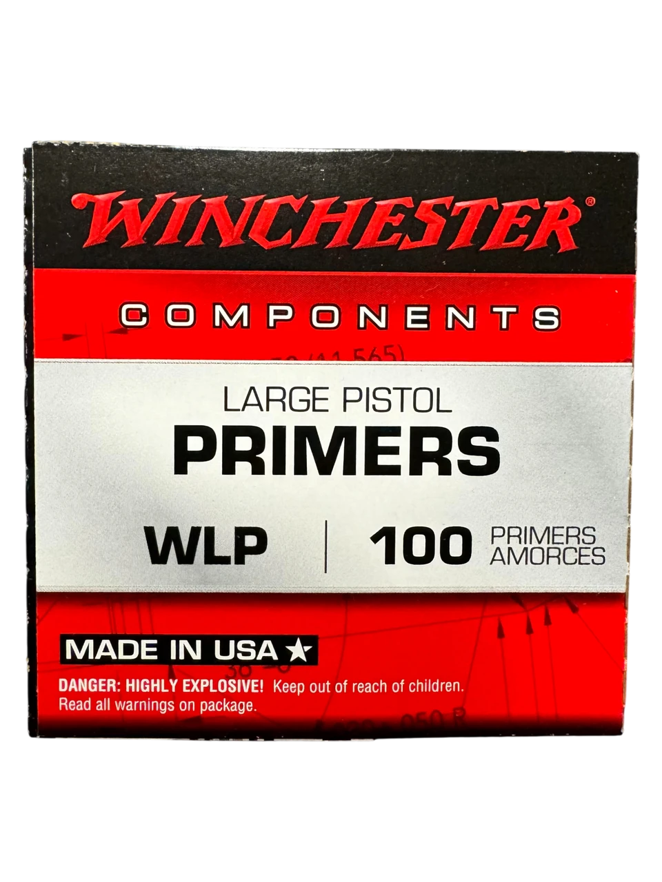 Winchester Large Pistol Primers #7 Box of 100 (1 Tray of 100)