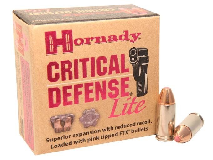 Hornady Critical Defense Lite 9mm Luger 100 gr Flex Tip eXpanding 25 rds.