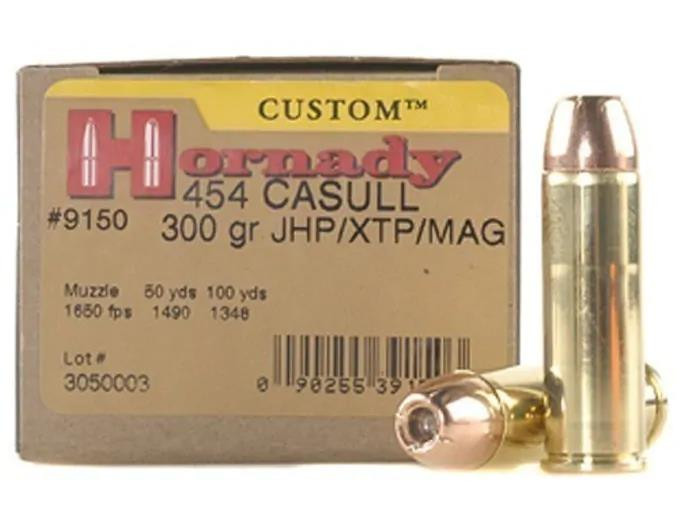 Hornady Custom .454 Casull 300 gr XTP Jacketed Hollow Point 20 rds.