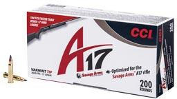 CCI A17 .17 Hornady Magnum Rimfire 17 gr Tipped Varmint 200 rds.