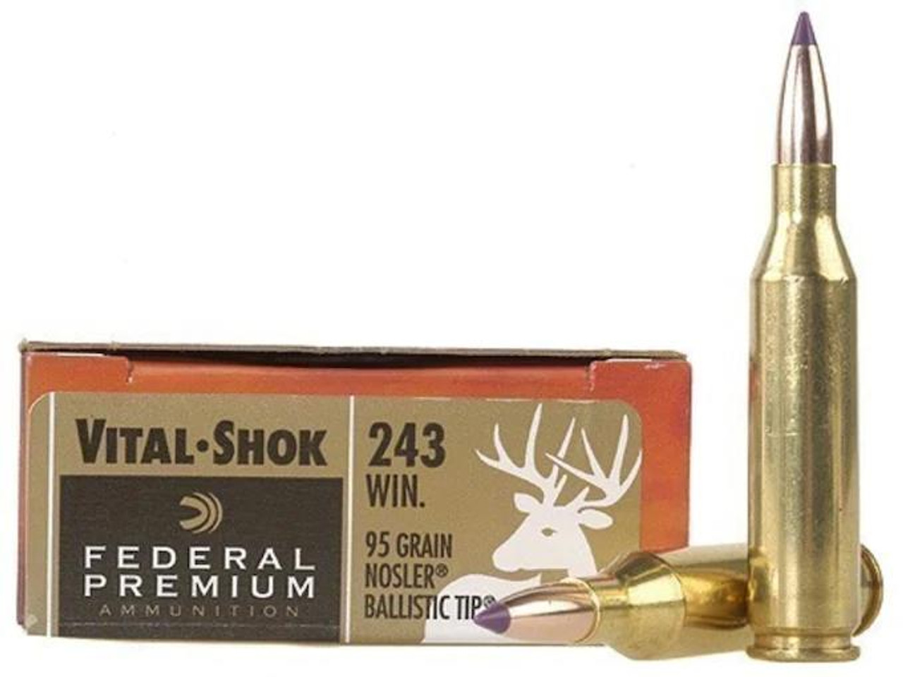 Federal Vital-Shok .243 Winchester 95 gr Nosler Ballistic Tip 20 rds.