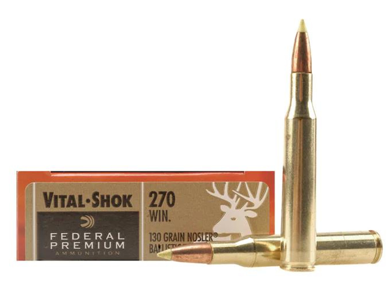 Federal Vital-Shok .270 Winchester 130 gr Nosler Ballistic Tip 20 rds.