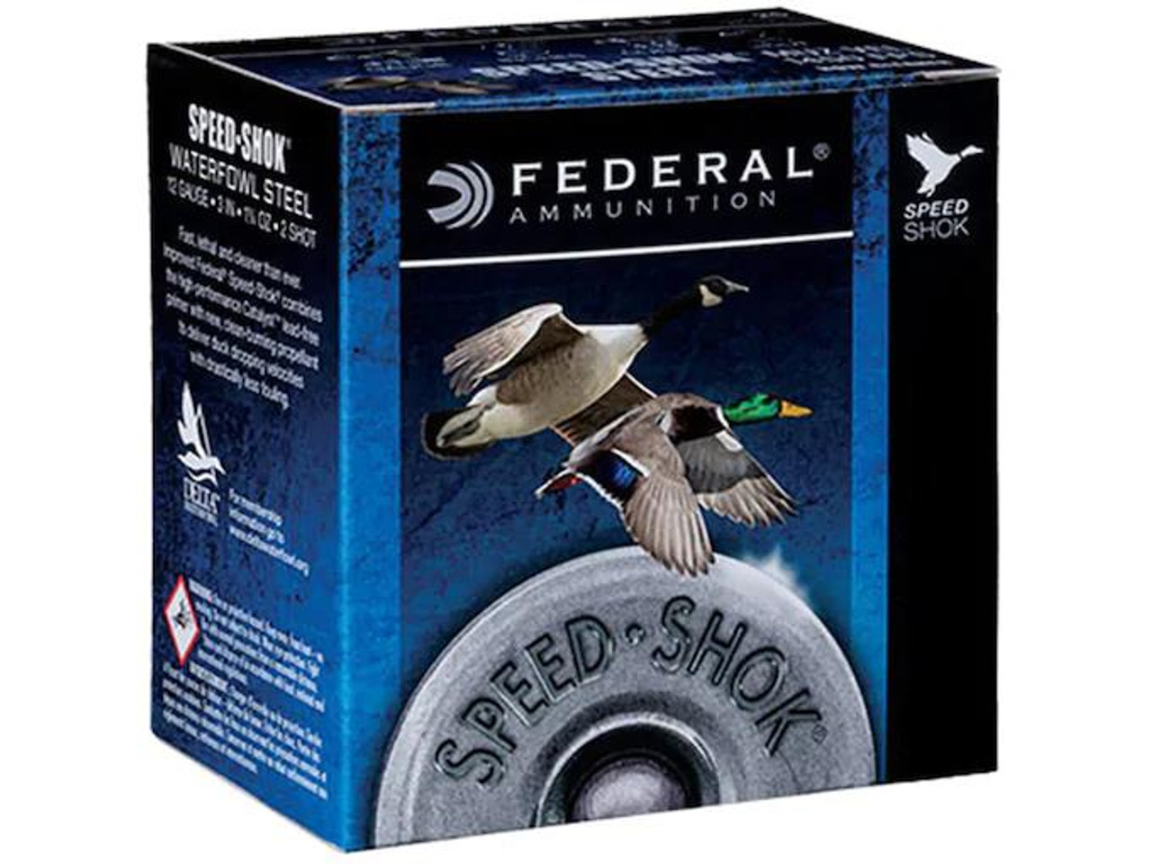 Federal Speed-Shok Waterfowl 12 Gauge 3" #4 Non-Toxic Steel Shot 25 rds. Federal Speed-Shok Waterfowl 12 Gauge 3" #4 Non-Toxic Steel Shot 25 rds.