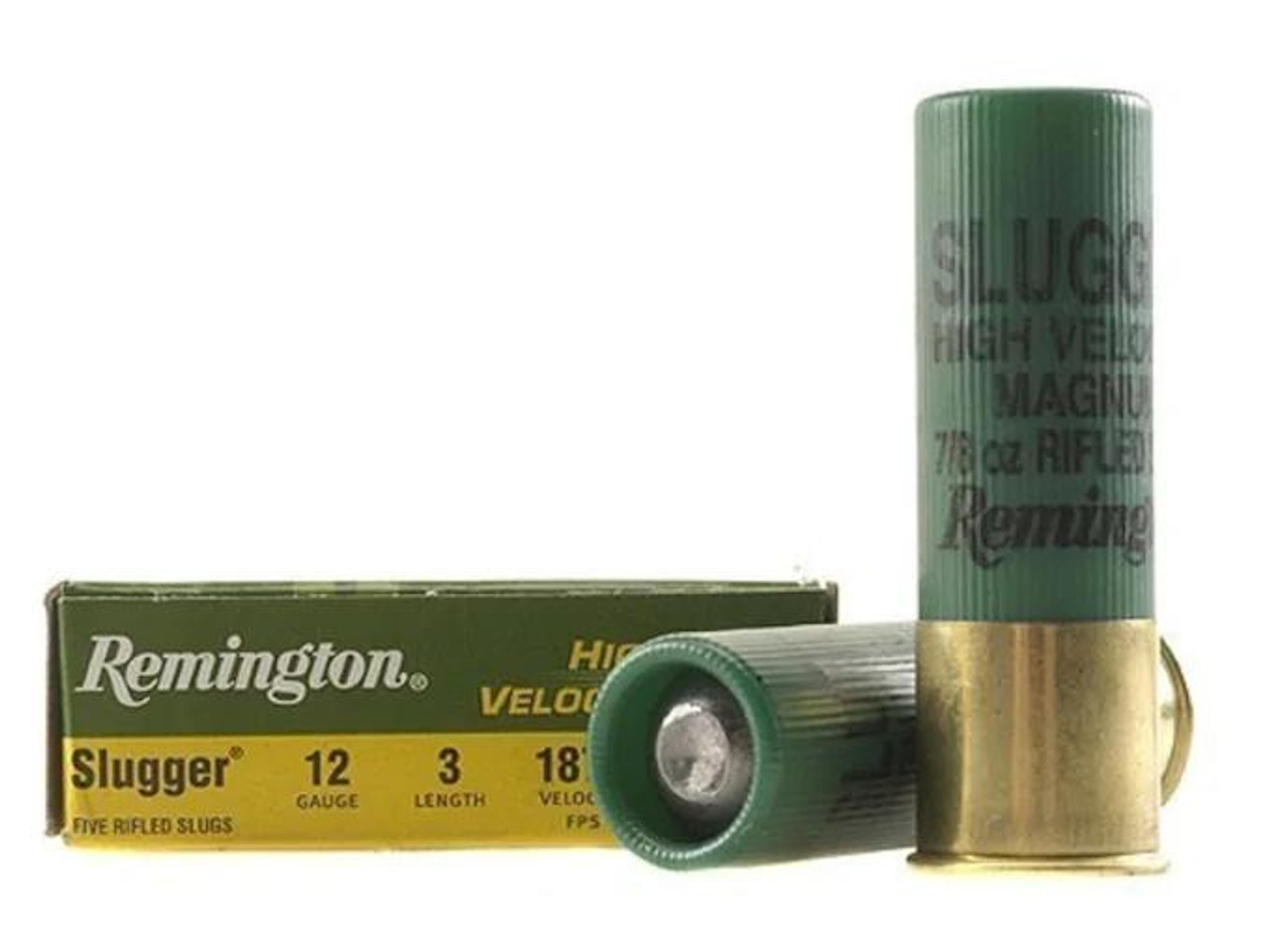 Remington Slugger 12 Gauge 3" 7/8 oz. High Velocity Rifled Slug 5 rds. Remington Slugger 12 Gauge 3" 7/8 oz. High Velocity Rifled Slug 5 rds.