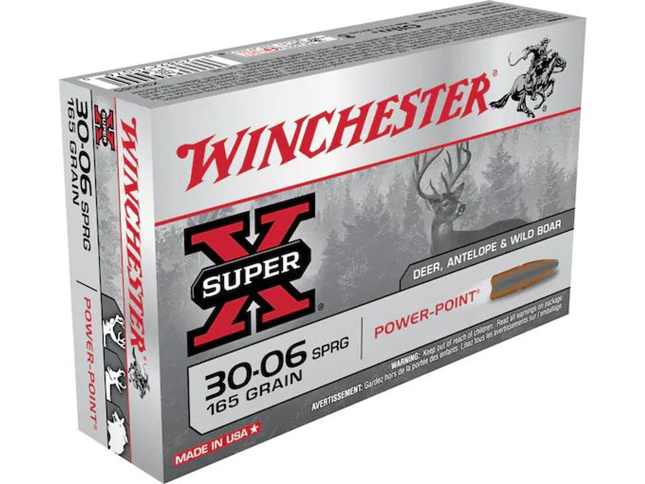 Winchester Super-X .30-06 Springfield 165 gr Power-Point 20 rds. Winchester Super-X .30-06 Springfield 165 gr Power-Point 20 rds.