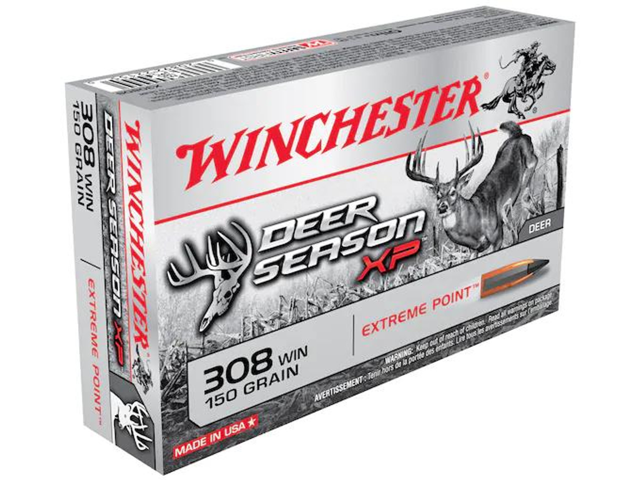 Winchester Deer Season XP .308 Winchester 150 gr Extreme Point Polymer Tip 20 rds. Winchester Deer Season XP .308 Winchester 150 gr Extreme Point Polymer Tip 20 rds.