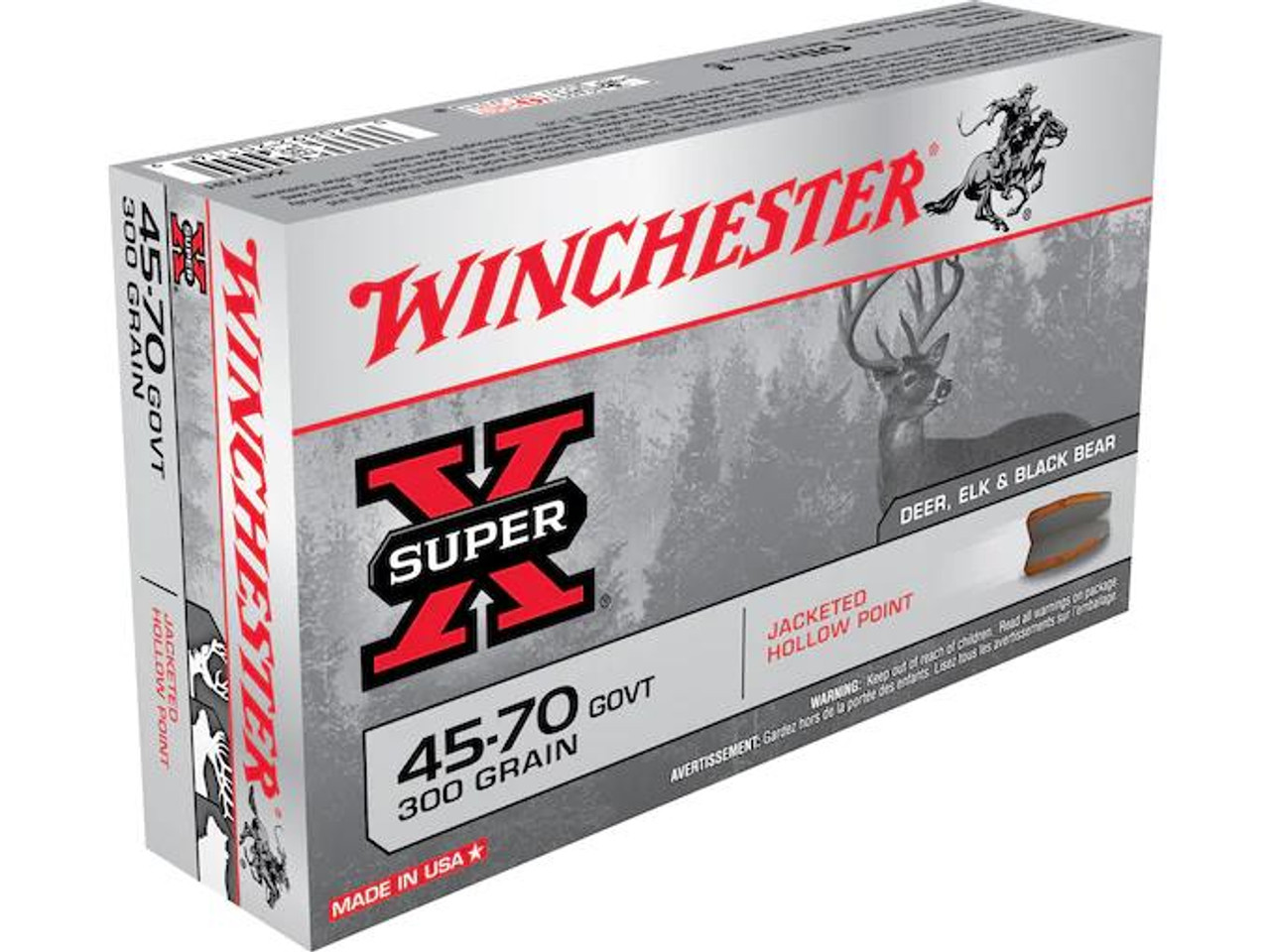Winchester Super-X .45-70 Government 300 gr Jacketed Hollow Point 20 rds. Winchester Super-X .45-70 Government 300 gr Jacketed Hollow Point 20 rds.