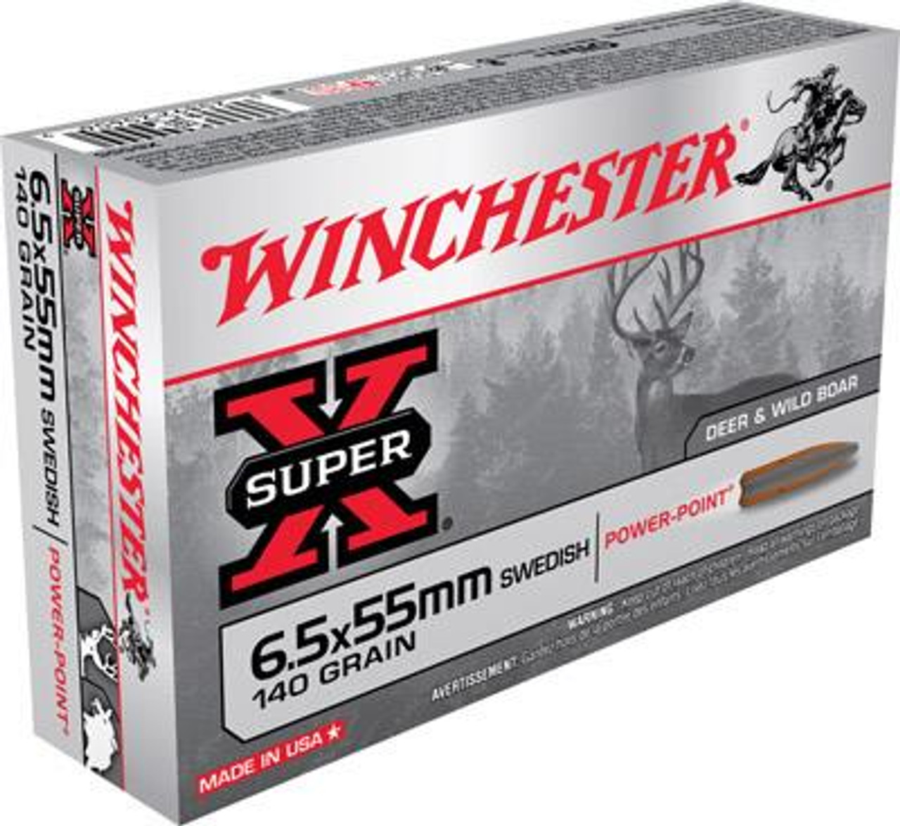 Winchester Super-X 6.5x55mm Swedish Mauser 140 gr Soft Point 20 rds. Winchester Super-X 6.5x55mm Swedish Mauser 140 gr Soft Point 20 rds.