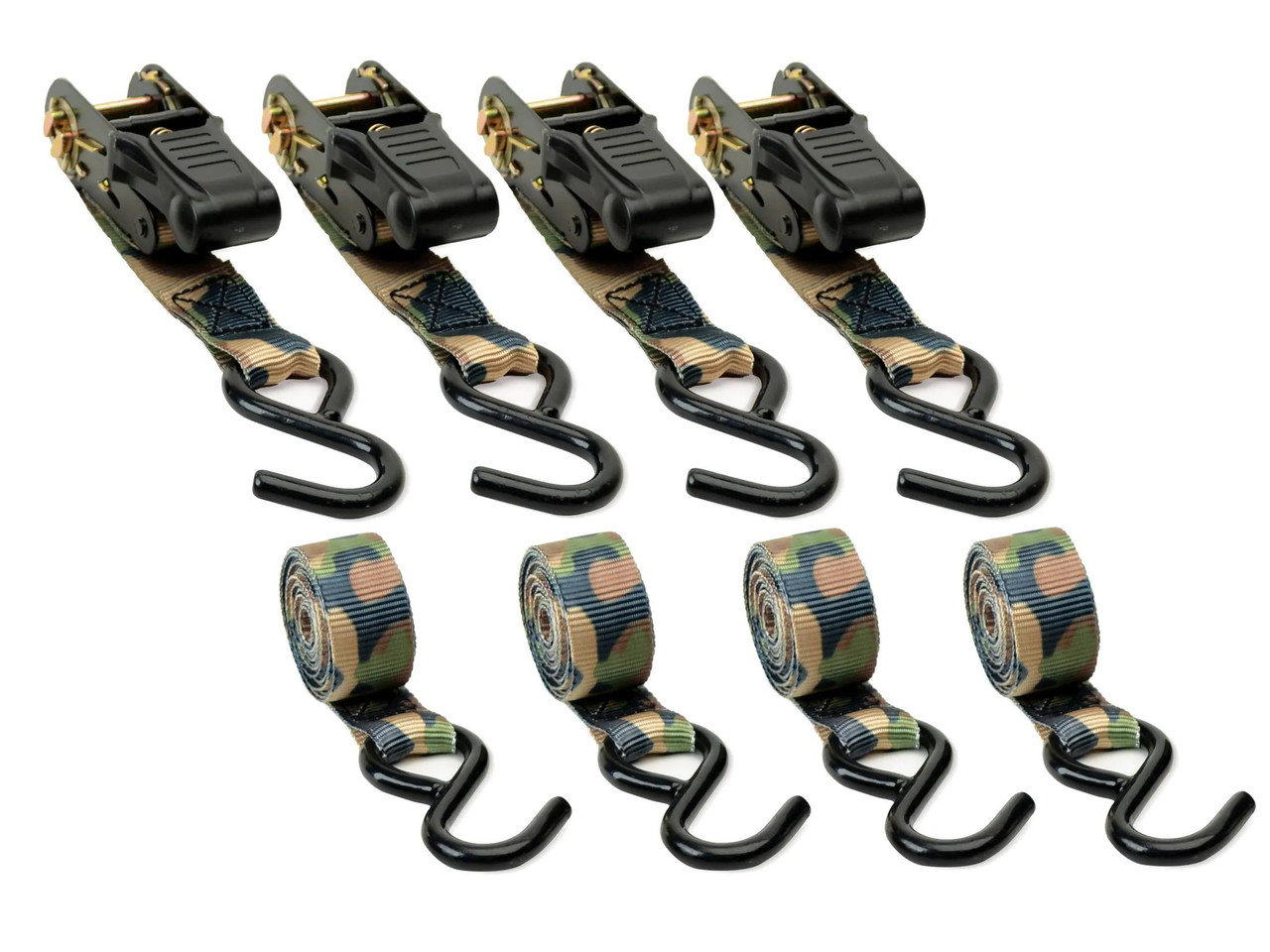 HME 4 Pack Camo Ratchet Straps