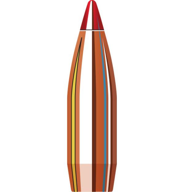 Hornady V-MAX Bullets 243 Caliber, 6mm .243 Diameter 75 Grain Boat Tail Box of 100