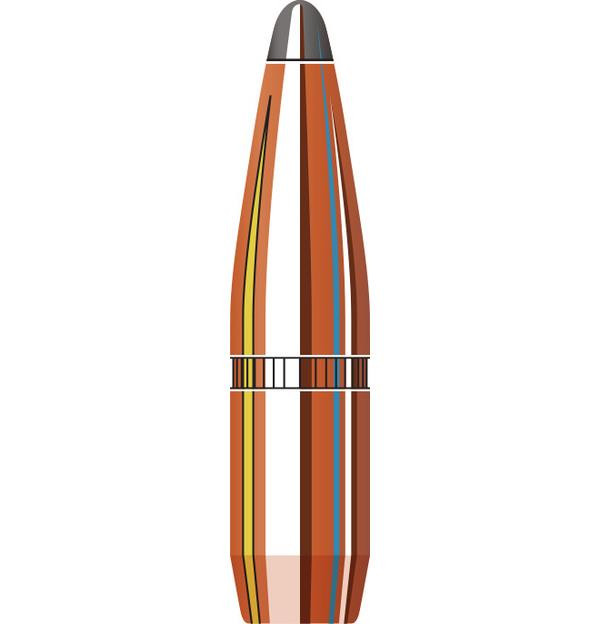 Hornady InterLock Bullets 25 Caliber .257 Diameter 117 Grain Spire Point Boat Tail Box of 100