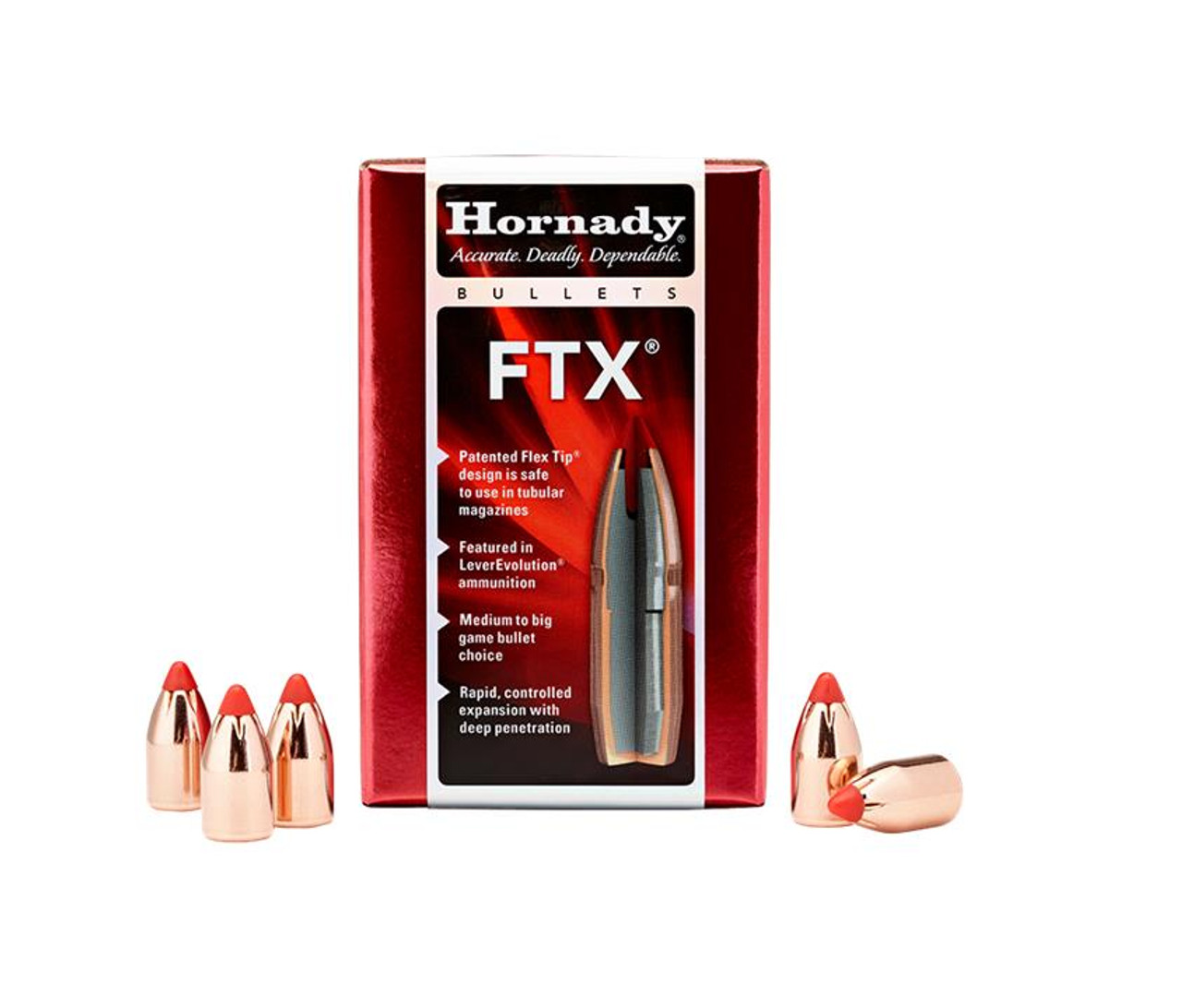Hornady FTX Bullets 30-30 Winchester .308 Diameter 160 Grain Flex Tip Expanding Box of 100 Hornady FTX Bullets 30-30 Winchester .308 Diameter 160 Grain Flex Tip Expanding Box of 100