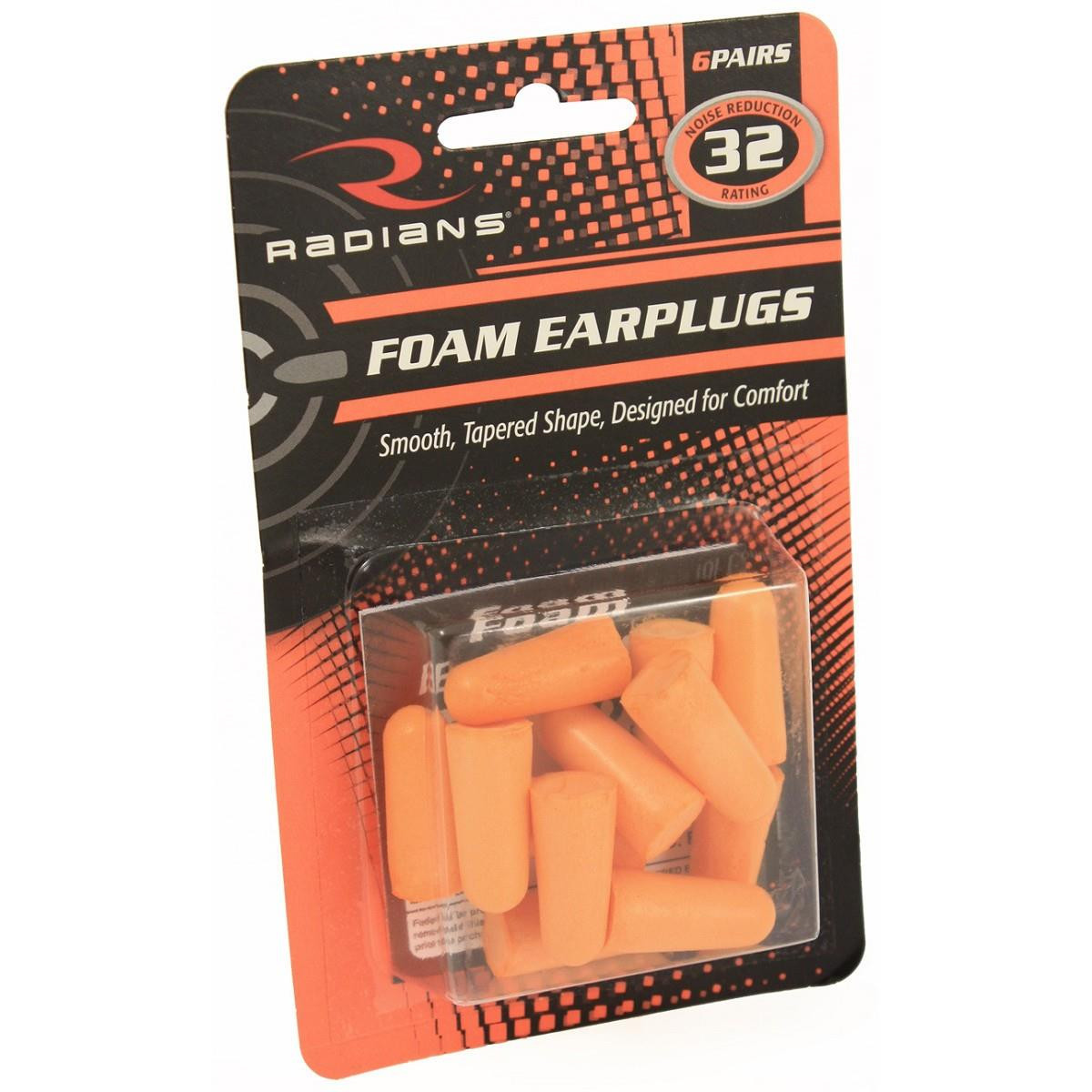 Radians Resistor Uncorded Disposable Foam Ear Plug 6 Pairs