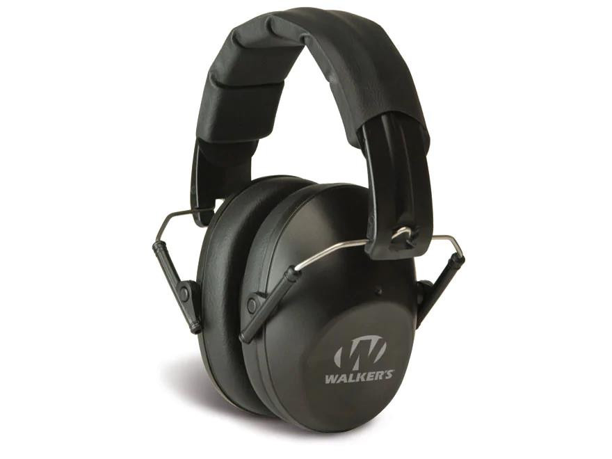 Walker's Pro-Low Profile Folding Earmuffs Black