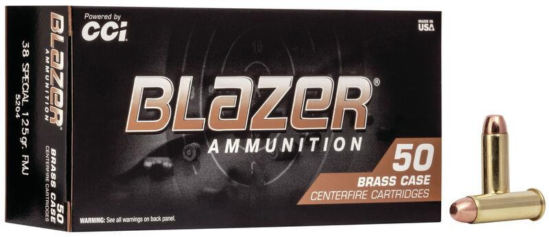 CCI Blazer Brass .38 Special 125 gr FMJ 50 rds.