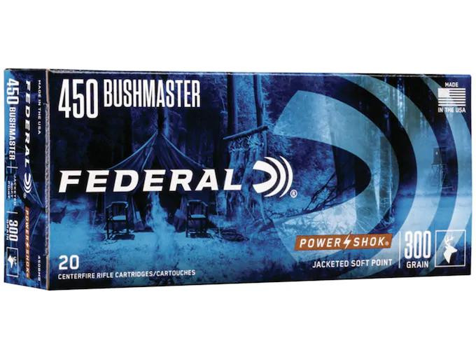 Federal Power-Shok .450 Bushmaster 300 gr Jacketed Hollow Point 20 rds.