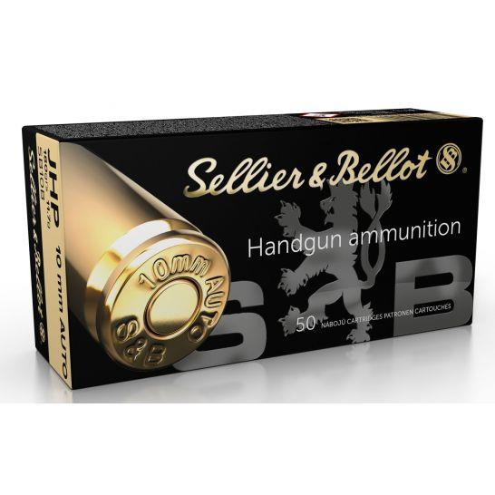 Sellier & Bellot Ammunition 10mm Auto 180 Grain Jacketed Hollow Point