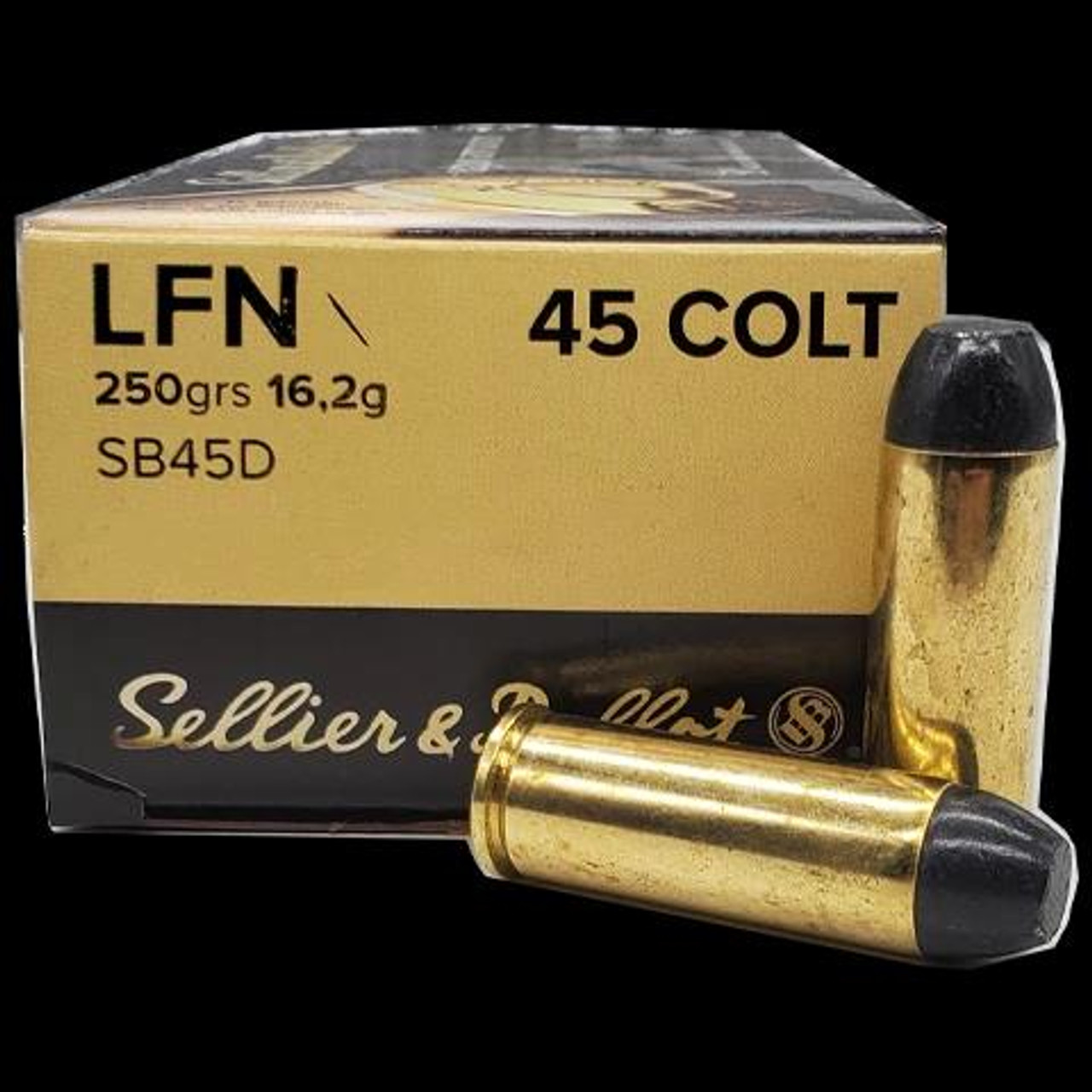 Sellier & Bellot SB45D Handgun 45 Colt Lead Flat Nose 250 GR