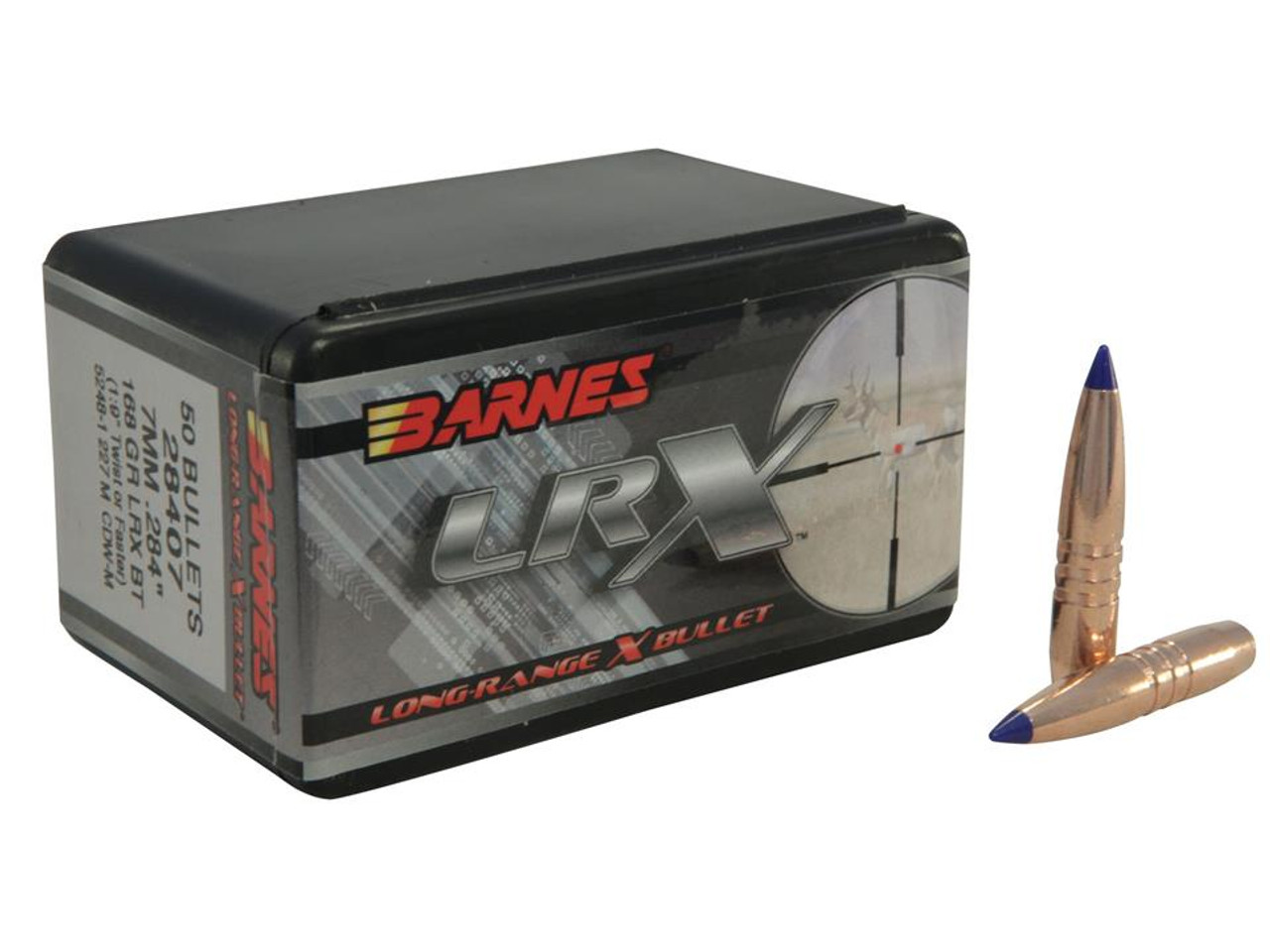 Barnes LRX Long-Range Hunting Barnes LRX Long-Range Hunting Bullets 284 Caliber, 7mm (284 Diameter) 139 Grain LRX Boat Tail Lead-Free Box of 50