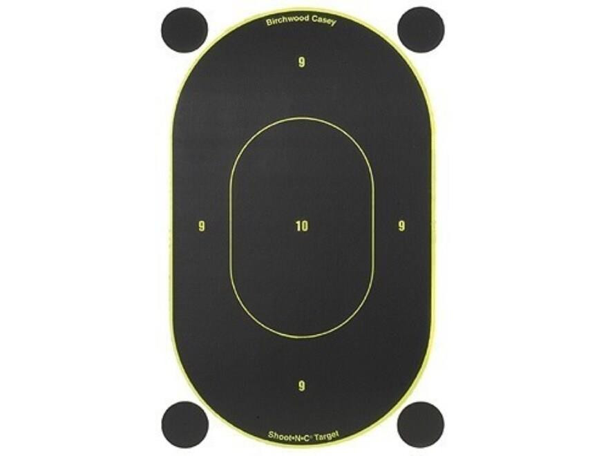 Birchwood Casey Shoot-N-C Targets 7" Silhouette Pack of 10 with 48 Pasters