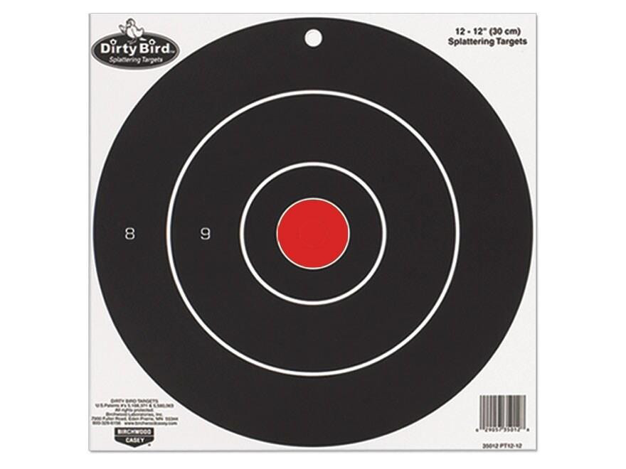 Birchwood Casey Dirty Bird Multi-Color Bullseye Target 25 pack