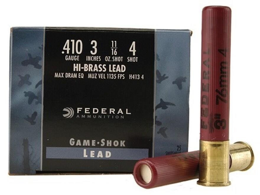 Federal Game-Shok Hi-Brass Ammunition 410 Bore 3” #4