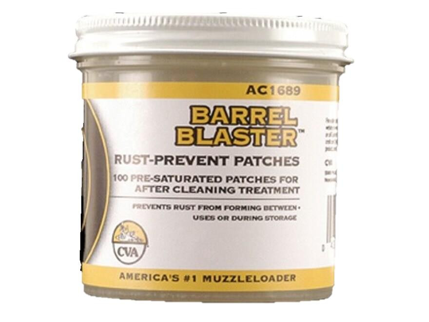 CVA Barrel Blaster Rust Preventative Black Powder Cotton Cleaning Patches