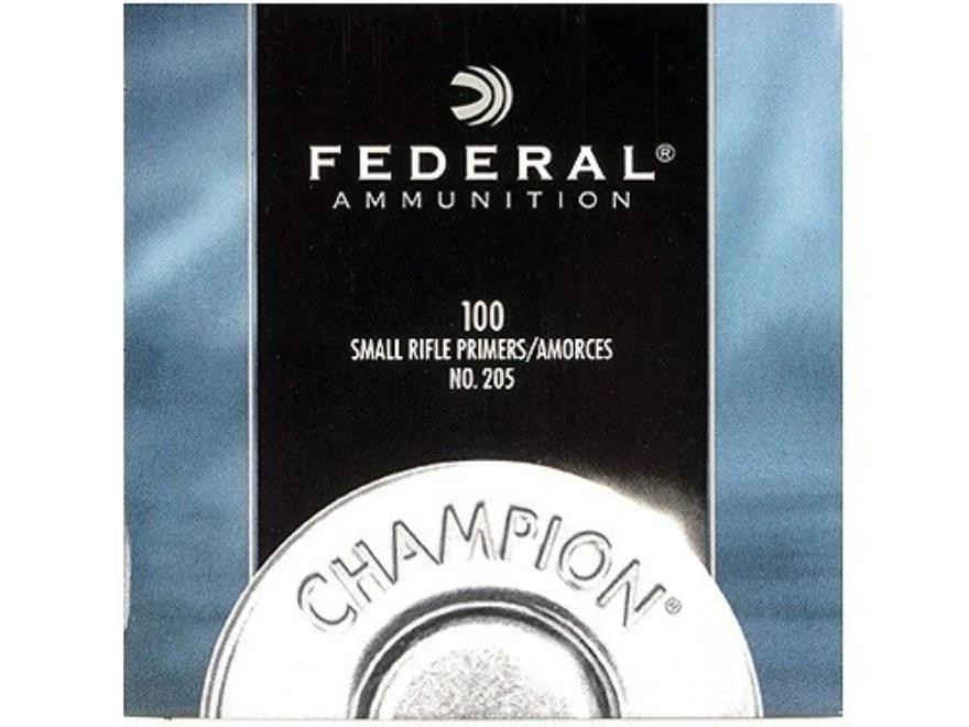 Federal Small Rifle Primers #205 Box of 100 (1 Tray of 100)
