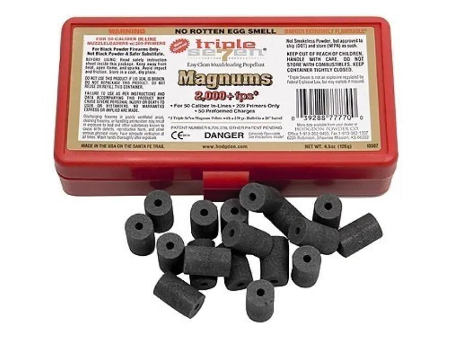 Hodgdon Triple Seven Black Powder Substitute 50 Caliber Magnum 60 Grain Pellets Package of 50