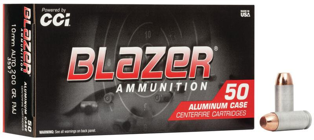 Blazer Ammunition 10mm Auto 200 Grain Total Metal Jacket Aluminum Case Blazer Ammunition 10mm Auto 200 Grain Total Metal Jacket Aluminum Case