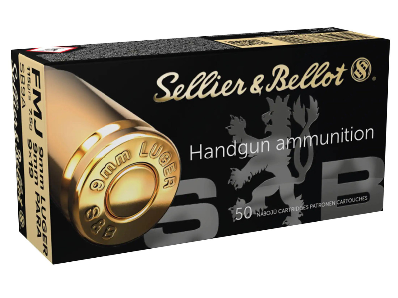 Sellier & Bellot 9mm Luger 115 gr FMJ 50 rds. #SB9A