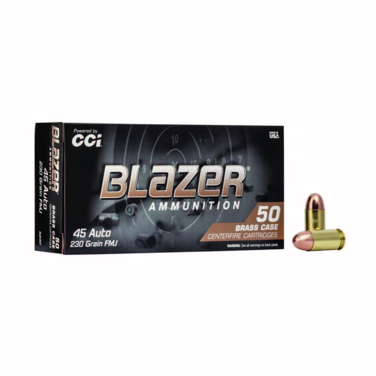 Blazer Brass Ammunition 45 ACP 230 Grain Full Metal Jacket #5230 Blazer Brass Ammunition 45 ACP 230 Grain Full Metal Jacket #5230